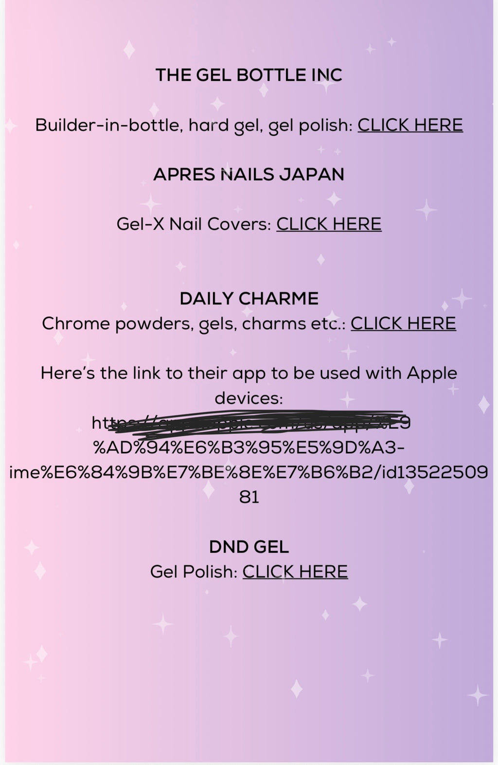 Nail Tech Vendor List