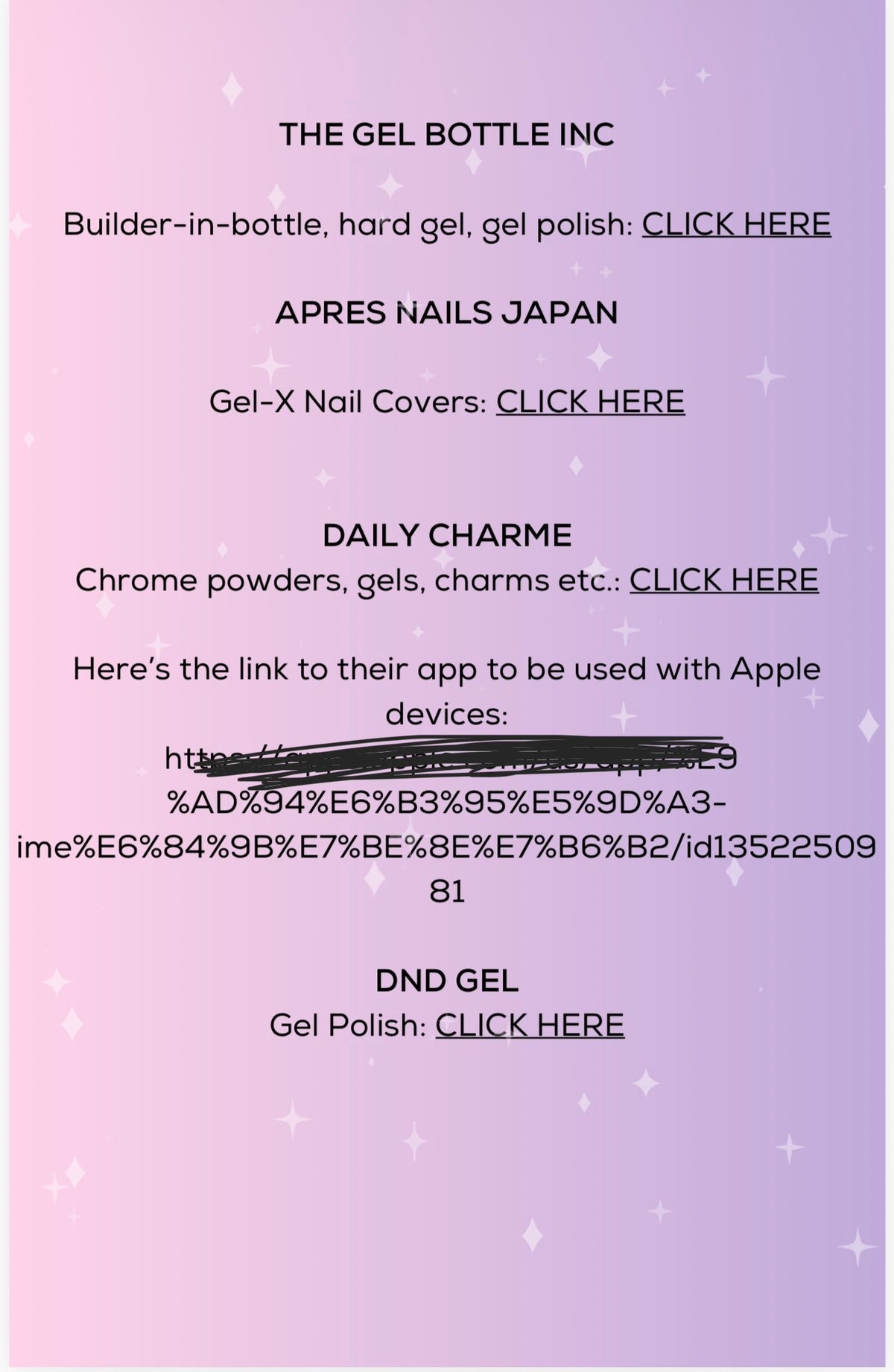 Nail Tech Vendor List