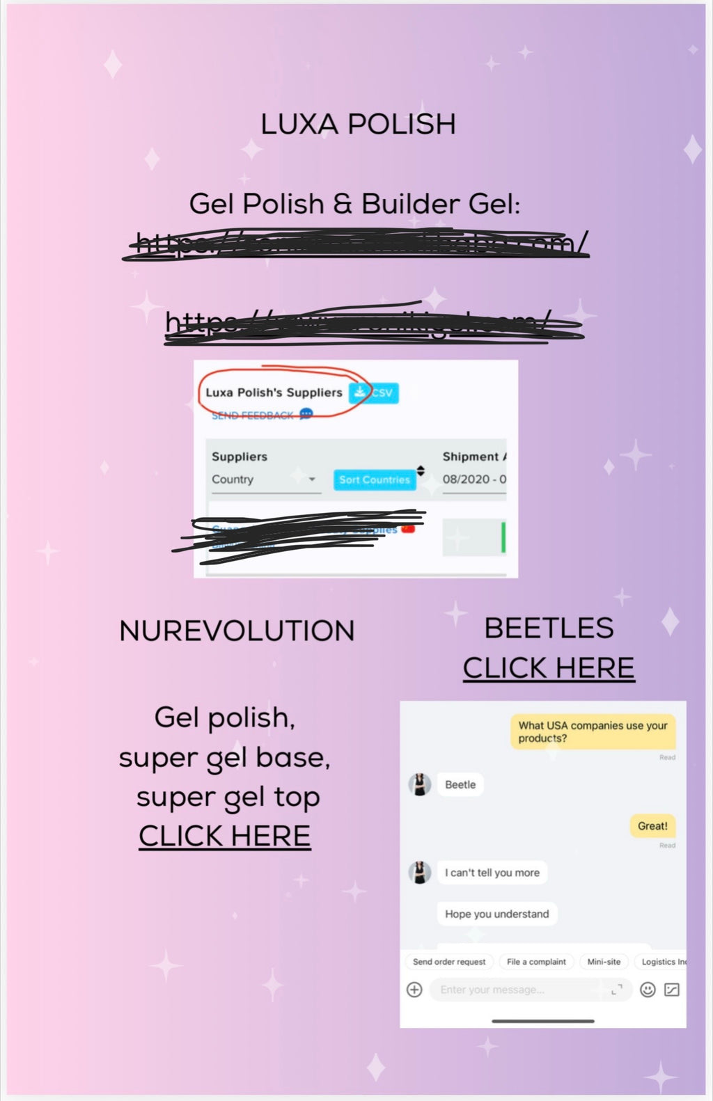 Nail Tech Vendor List