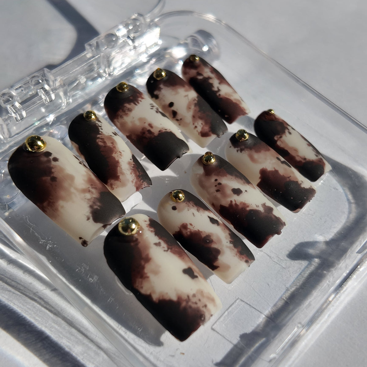 Cow Print Press-On Nails