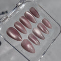 Pink Aura Cat Eye Press-On Nails