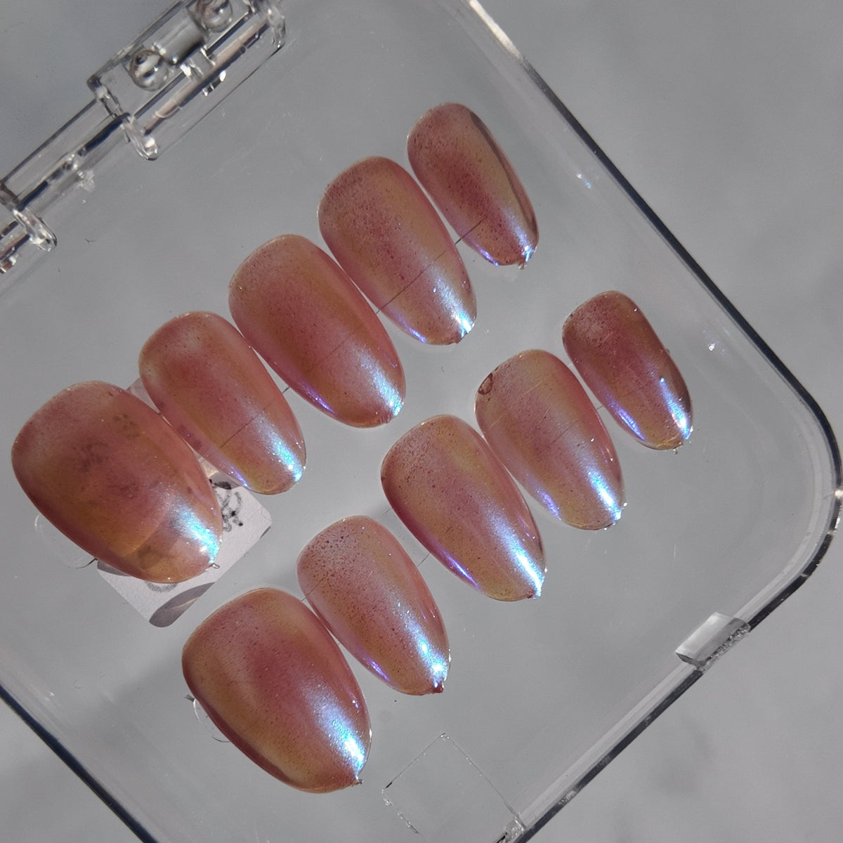 Pink Chrome Press-On Nails