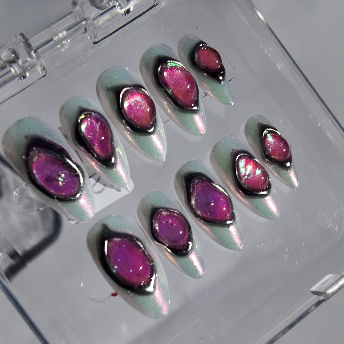 Pink Jewel Press-On Nails