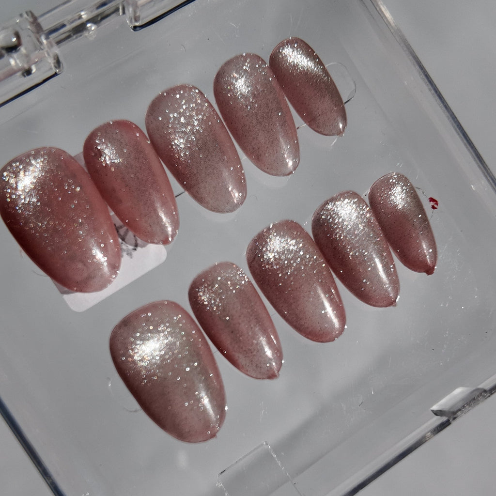 Pink Cat Eye Press-On Nails